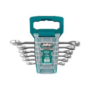 6 uds JCTOP 8-17mm multifunción CRV cromo vanadio acero alta calidad superficie satinada combinación llave inglesa conjunto - Product Image 1