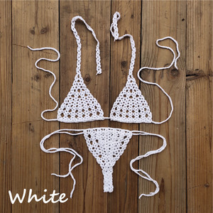 Maillot <span class=keywords><strong>de</strong></span> <span class=keywords><strong>bain</strong></span> une pièce ou deux pièces en mousseline <span class=keywords><strong>de</strong></span> soie au crochet fait main, style bohème sexy, pour la plage, commerce extérieur, inspiré des explosions européennes et américaines - Product Image 3