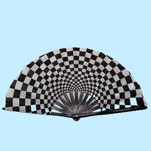 Éventail pliant en bambou de 33 cm avec logo personnalisé imprimé, style art populaire, pour décoration de fête musicale, artisanat peint et décoré - Product Image 4
