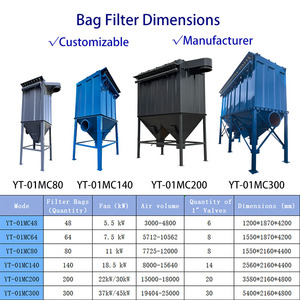 เครื่องดูดฝุ่นอุตสาหกรรม Yite Filtro <span class=keywords><strong>Manga</strong></span> สำหรับงานหลอมโลหะ งานไม้ พร้อมระบบกรองแบบถุงผ้า Jet <span class=keywords><strong>Pulse</strong></span> - Product Image 5