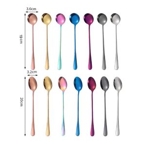 Cuchara de cóctel profesional de acero inoxidable, herramienta de barra, cuchara mezcladora de mango largo para café, leche, té, postre - Product Image 3