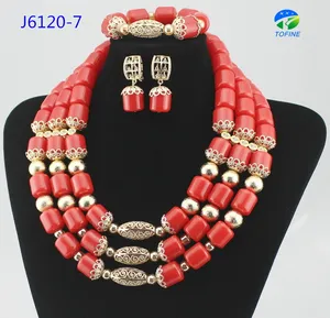 2019 Popular nigerian coral beads jewelry set beautiful indian jewelry set for lady party