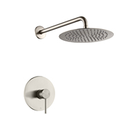 Ensemble de douche encastré Système de douche à effet pluie Mélangeur combiné Pommeau de douche à effet pluie mural