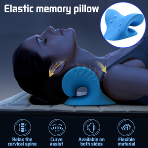 Oreiller de traction chiropratique pour le cou et les épaules, appareil de relaxation et d'étirement cervical pour le soulagement de la douleur et l'alignement de la colonne cervicale, cadeau - Product Image 5