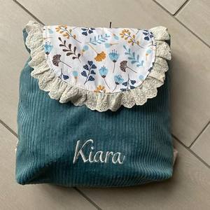 Mochila Personalizada con Botón Magnético Adorable, Mochila con Cordón Floral con Volantes, Mochila Dulce de Algodón - Product Image 6