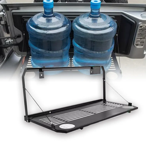 Table de hayon en acier noir pour Jeep Wrangler JL 2018-2023 Table de hayon étagère de cargaison pliable - Product Image 1