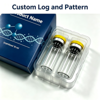 Étiquettes de flacons holographiques OEM de 3 ml, résistantes à l'huile, aux UV et à la chaleur, avec logo personnalisé imprimé, boîte d'emballage avec plateau en plastique
