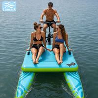 Grande plateforme ponton avant, pontons plats, vélo aquatique à ponton plat, cadre en aluminium, rangement facile pour lac, de Chine Lumark en stock