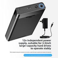 Caja para Disco Duro de 3.5 Pulgadas, USB 3.1, Mecánica, SATA 5Gbps, Puerto Tipo-C, Plástico ABS, para Computadora Portátil, Transferencia de Datos