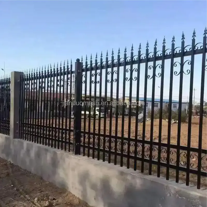 Panel pagar Baja seng besi tempa tinggi 4 kaki
