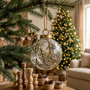 Adorno Navideño Colgante de Cristal Metálico Ecológico de Alta Calidad, Estilo Vintage, Transparente, para Decoración Festiva - Product Image 3