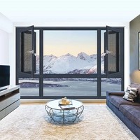 Ventanas Corredizas de Aluminio Prefabricadas Modernas VOBO, Personalizadas, con Doble Acristalamiento, Calificadas por Energy Star, Diseño Resistente al Viento