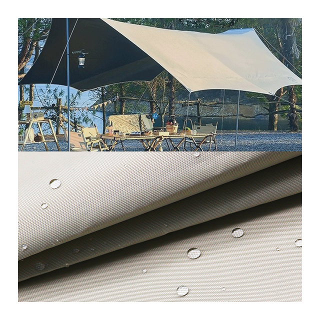 100%polyester Oxford 210D Vinyl Coating Sun Proof Waterproof Lightproof Sunshade Tent Canopy Outdoor Awning Fabric