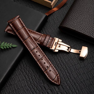 Высококачественная застежка-бабочка для часов из натуральной телячьей кожи - Product Image 3