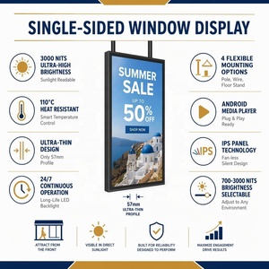 32 43 49 55 65 75 Inch Ultra-thin High Brightness Lcd Advertising <b>Display</b> 700-4000 Nits Shop Window for Shops - Product Image 5