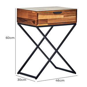 Comodini Combohome in legno comodini con vano gambe in metallo tavolini impilabili per camera da letto e Nursery - Product Image 6