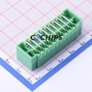 KF2EDGKRM-3.5-2*10P Plug-in Terminal Block Bent Lead Through Hole,P=3.5mm Board-to-Board / Socket - Closed Screw Fixing 2x10P - Product Image 2