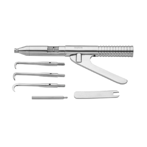 เครื่องมือถอดครอบฟันสแตนเลสแบบอัตโนมัติและแบบแมนนวลสำหรับทันตแพทย์ พร้อมหัวเปลี่ยน 5 แบบ - ถอดครอบฟันและสะพานฟันได้ง่ายและมีประสิทธิภาพ - Product Image 1