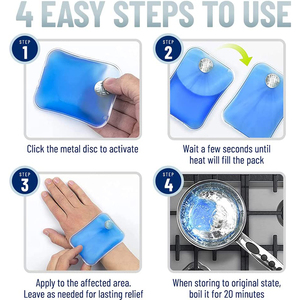 KB Health Care Supplies Wholesale Magic Click Reusable Hot/Cold Gel Hand Warmer 100g Custom-Sized - Product Image 6