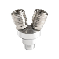 Raccord rapide pneumatique de type allemand en acier au carbone série Euro G1/4 BSPP pour tuyau d'air