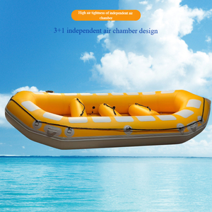 Bateau de rafting, bateau de rafting multi-personnes, embarcation de rafting non motorisée, bateau gonflable en PVC épaissi à double couche - Product Image 5