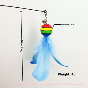 Varita de silicona con ventosa y alambre de acero largo, cabezal de repuesto en forma de pájaro, para gatos autoentretenidos - Product Image 5