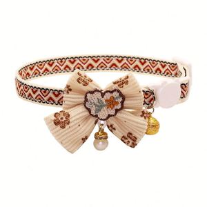 Eco-Friendly Classic Cute Pet Safety Buckle Anti-Suffocation Solid Cat Collar Necklace with <b>Bow</b> Design All Seasons Use - Product Image 5