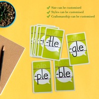 Cartes éducatives en papier PVC imprimées sur mesure pour enfants, apprentissage des lettres, des nombres, des couleurs, préscolaire, maternelle, adaptées
