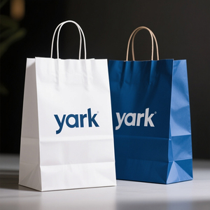 Wholesale Full Custom logo Printed Shopping Paper <b>Bags</b> with Processed Colored Kraft Paper <b>Bags</b> - Product Image 4