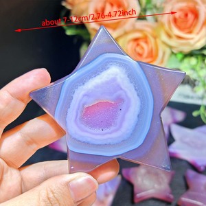 <span class=keywords><strong>Pietra</strong></span> Lucida di Agata <span class=keywords><strong>Rosa</strong></span> a Forma di <span class=keywords><strong>Stella</strong></span> Sardonica, Cristallo Curativo per Decorazioni Uniche per la Casa - Product Image 5