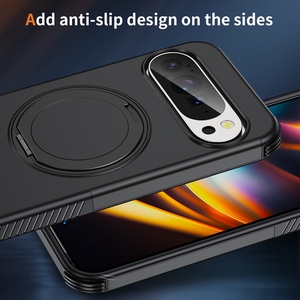 Funda Protectora Híbrida de TPU+PC Resistente con Anillo Magnético Giratorio de 360 Grados para Montaje en Coche, Compatible con Google Pixel <span class=keywords><strong>11A</strong></span> 10A 10 Pro XL - Product Image 3