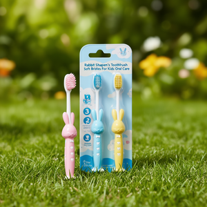 แปรงสีฟันเด็กรูปกระต่าย 3 แพ็ค ขนแปรงนุ่มสำหรับการดูแลช่องปากของเด็ก - Product Image 3