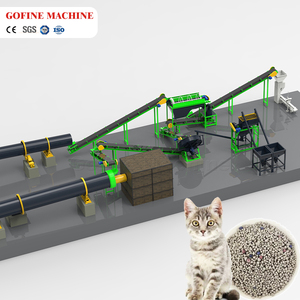 Sistema de Processamento de Areia para Animais de Estimação de Alta Produção, Máquina de Fabricação de Grânulos de Areia para Gatos de Bentonita com Linha de Embalagem Automatizada - Product Image 1