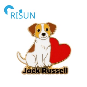 Alfileres de solapa de esmalte duro para cachorros al por mayor, insignias para amantes de los perros, broche de alfiler de peltre, insignia de alfiler de esmalte de perro <span class=keywords><strong>Jack</strong></span> <span class=keywords><strong>Russell</strong></span> Terrier personalizada - Product Image 5