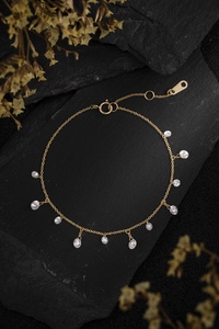 Joyería, Nuevos Productos de Moda, Brazalete con Dijes de Perlas Chapadas en Oro de 14K y Rodio, Diseño de Dijes, Regalo de Joyería para Niñas y Mujeres - Product Image 3