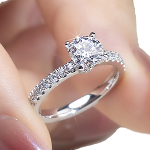 <b>Customization</b> 18K Yellow Gold Cushion Cut 0.74CT Lab Grown Diamond VVS2 Clarity IGI Certified Excellent Cut <b>Ring</b> - Product Image 1