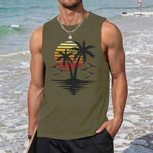 Débardeur de sport pour homme à séchage rapide, fin, ample, tricoté, sous-vêtement de course, 100 % polyester - Product Image 3