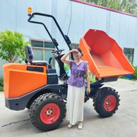 Bester Qualität Vollhydraulik 4x4 Mini-Baustellenkipper Minidumper EPA Motor Dumper Lader Selbstladend 1.5T Hof-Minidumper