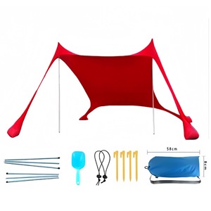 Sun Shelter Square Aluminum Pole Sunshade Beach <b>Tent</b> With Storage Bag And Accessories For Outdoor Camping Fishing - Product Image 3
