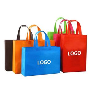 Bolsa de tela reutilizable ecológica reciclada al por mayor, bolsa de compras no tejida personalizada con logo impreso - Product Image 1