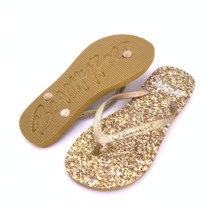 Chanclas de lujo con purpurina dorada para niñas, <span class=keywords><strong>sandalias</strong></span> de la mejor calidad - Product Image 1