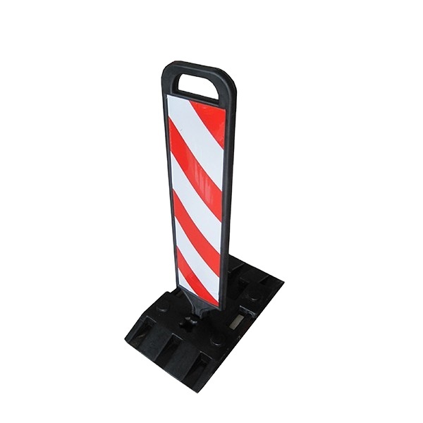 Collapsible Red and Black Plastic Traffic Warning Board for Road Safety