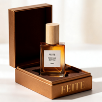 Nouvelle conception d'emballage de boîte personnalisée, flacon de parfum en verre coloré dégradé de 50 ml avec logo en estampe à chaud