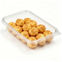 Emballages personnalisés, sûrs, jetables, recyclables, transparents, boîtes en plastique PET pour biscuits, gâteaux, pain, pâtisseries, noix, emballages alimentaires avec couvercles