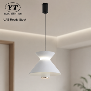 Lampe suspendue moderne en métal avec diffuseur en acrylique, 10W Led, blanc neutre, pour salle à manger, chambre à coucher, intérieur, hauteur réglable - Product Image 1