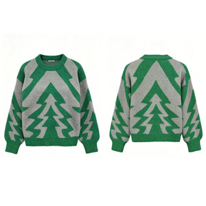 <span class=keywords><strong>Pull</strong></span> décontracté pour <span class=keywords><strong>femme</strong></span> en tricot jacquard duveteux à motif arbre <span class=keywords><strong>de</strong></span> Noël, col rond, épaules tombantes, coupe oversize, idéal pour les fêtes <span class=keywords><strong>de</strong></span> Noël - Product Image 3