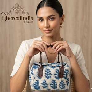 Geometric Jacquard Tote Bag <b>Boho</b> Woven Ethnic Shoulder Bag Large Tribal Handbag with Leather Straps - Product Image 2