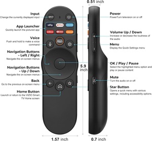 Control Remoto Universal XRT270 para Televisores Inteligentes Vizio XRT260 XRT140/136 FHD 4K QLED UHD Smartcast Quantum Pro Series <span class=keywords><strong>D</strong></span>/E/PX/P/M/<span class=keywords><strong>V</strong></span> - Product Image 2