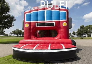 Scivolo Gonfiabile a Tema Camion dei Pompieri Rosso di Alta Qualità, Castello Gonfiabile per Bambini, Struttura di Divertimento Portatile in PVC per Scuole e Uso Commerciale - Product Image 3
