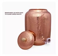 Distributeur d'eau en cuivre aspect antique de qualité supérieure avec support 8 litres, idéal pour les fêtes, les événements et l'utilisation au bureau pour l'exportation dans le monde entier
